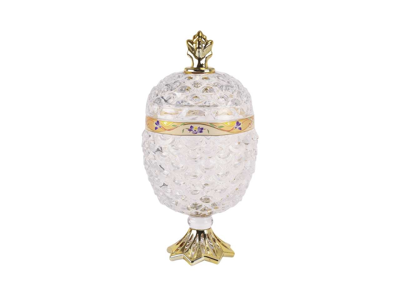 GLASS PINEAPPLE BIG VGC367L CANDY JAR LILY